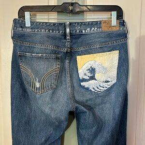 hand painted hollister jeans